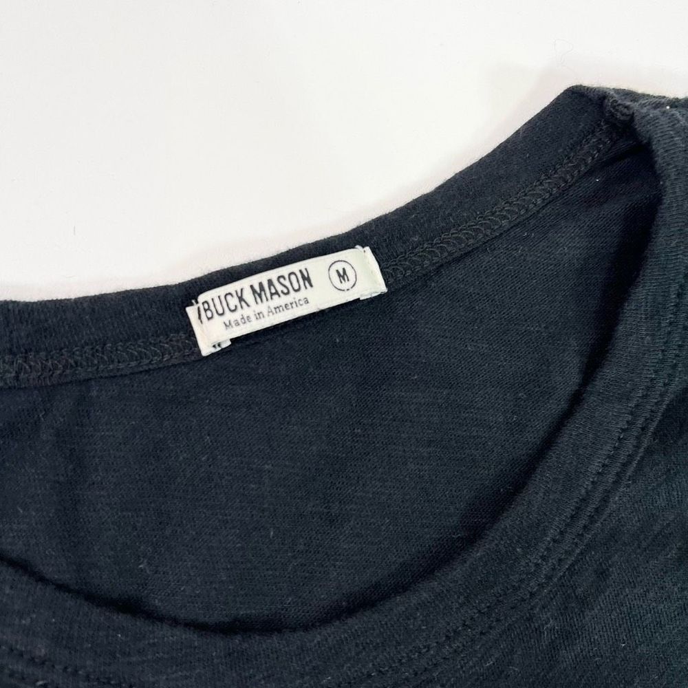 Buck Mason Cotton T-Shirt Womens Medium Black Pullover Short Sleeve Crew Neck - Picture 2 of 8